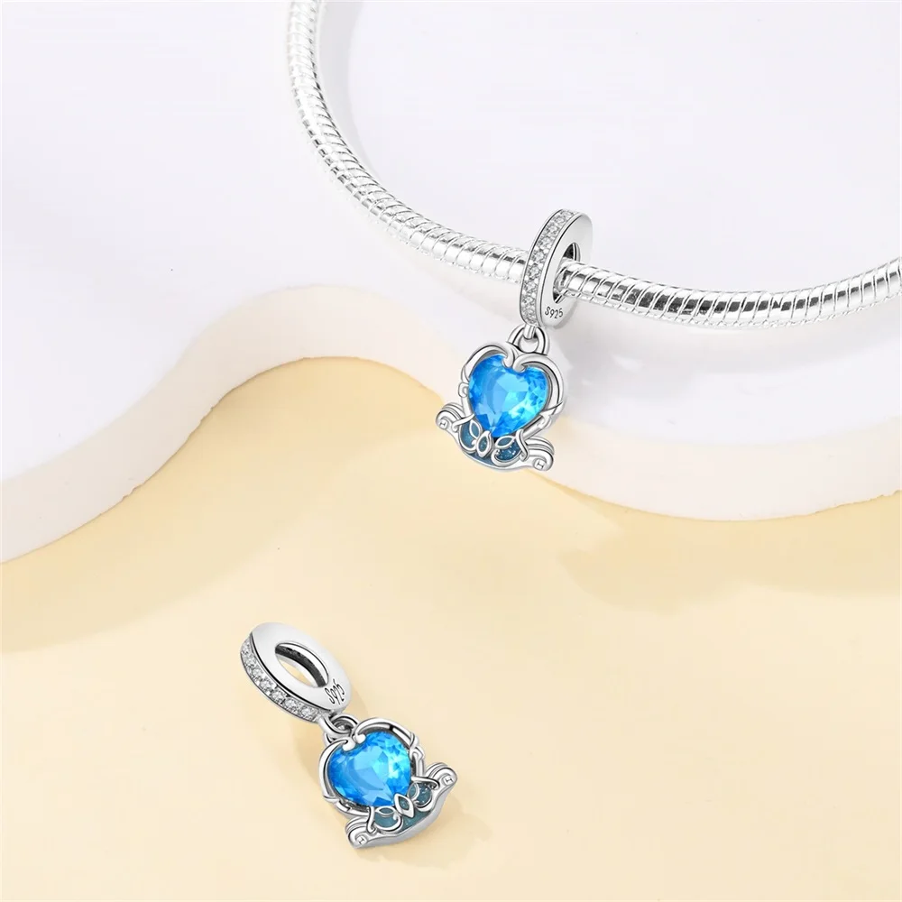 

Original Charms 925 Silver Blue Swan Mirror Beads Fit Charms Plata 925 Bracelets for Women Women Jewelry Making Diy