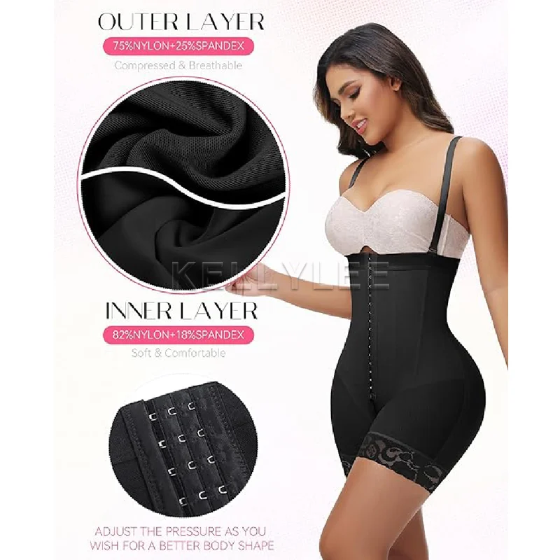 Adjustable Post Surgery Columbian Fajas Slim Fit Open-Breasted Shapewear Elastic Sleeveless Bodysuits Slim Fit Women's Girdles