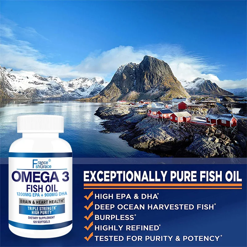 

Omega-3 soft capsule fish oil benefits the cardiovascular system, protects eye fatigue, cognitive function, and learning ability