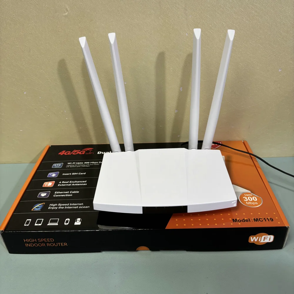 LC112 4G Wireless Router WAN LAN Plus 4-Antennen-SIM-Karte LTE CPE IMEI Modify Modem MC119
