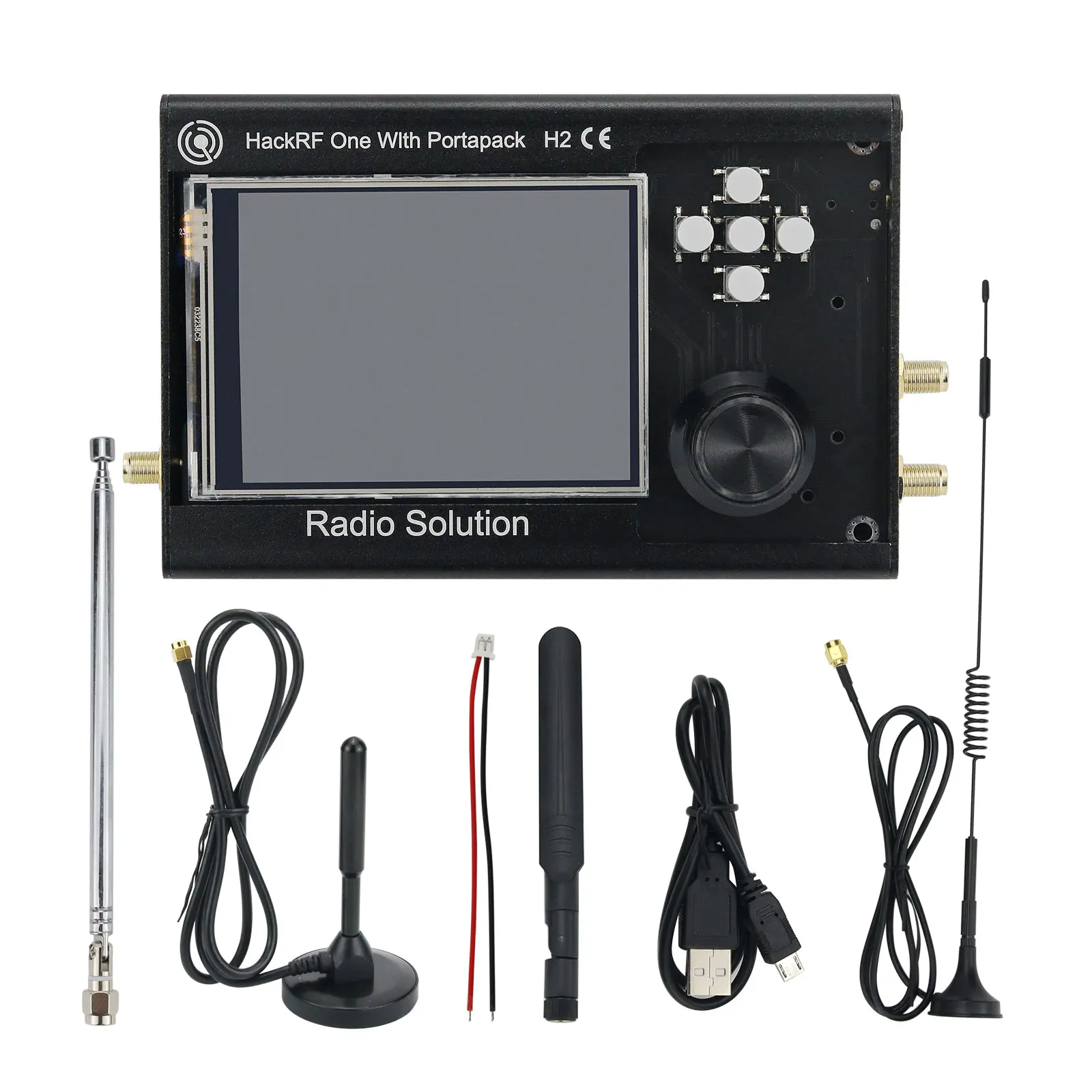 

1MHz-6GHz Full-featured Radio Transceiver Kit PortaPack H2 with 0.5ppm TCXO For HackRF One SDR Control