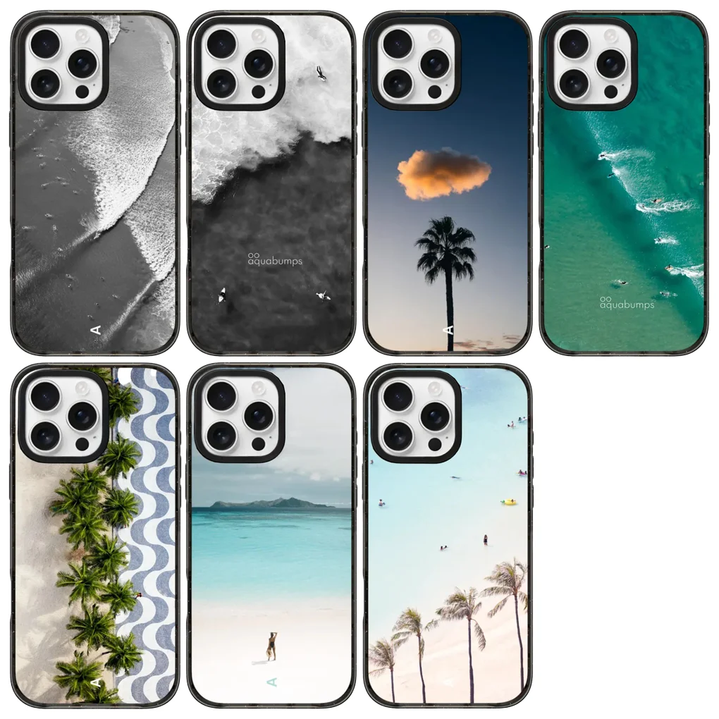 

Seabeach 2.0 Acrylic Black Border Case for IPhone 12 13 14 15 16 17 Pro Max Case - Protective IPhone Case