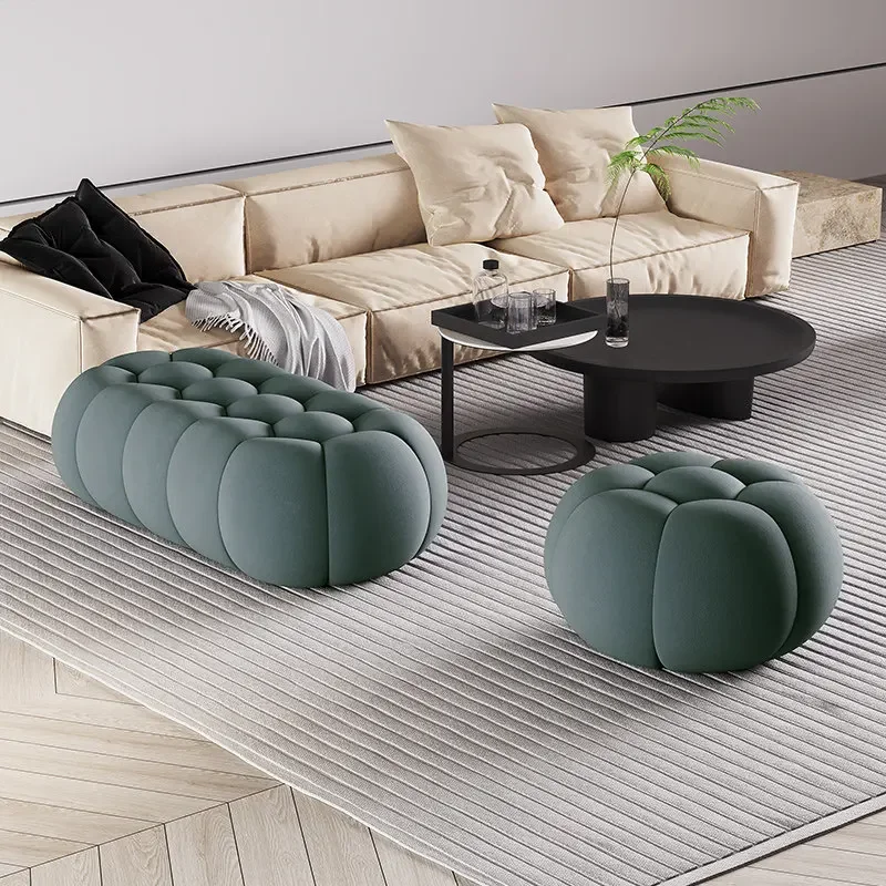 Light luxury sofa stool long strip living room home low foot pedal simple bedroom bedside cloakroom shoe chang