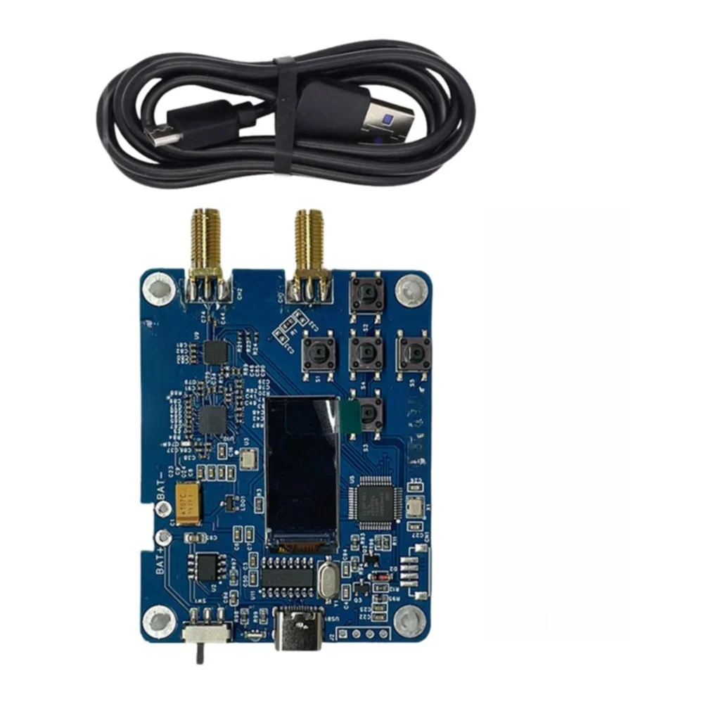 RF Signal Generator HT008 For 23.5MHz to 6000MHz MAX2871 Based Channel Output USB Serial 0.96 inch RF Signal Generator