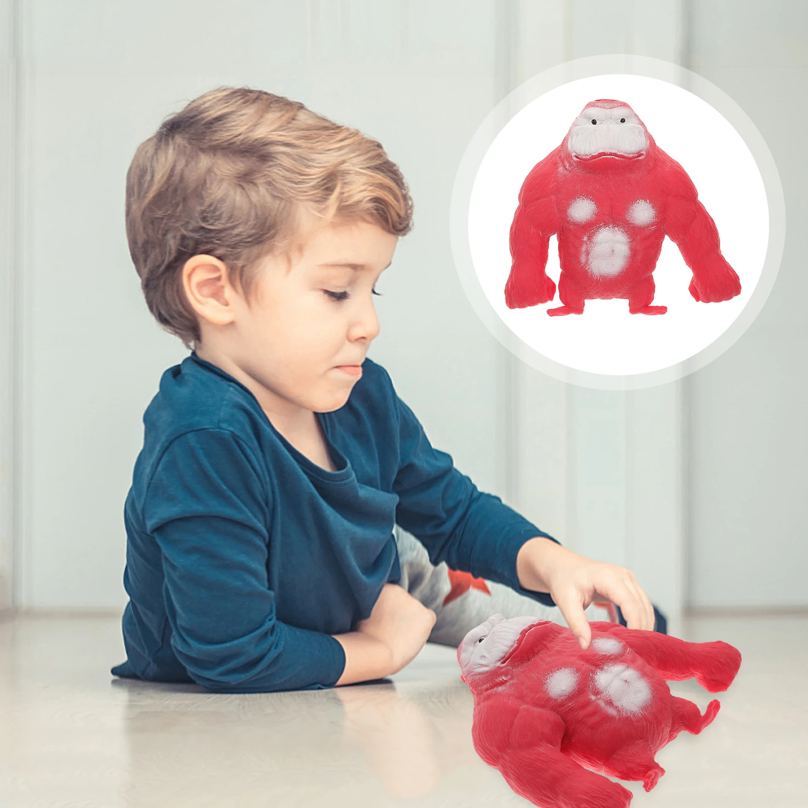 

Decompression Gorilla Blue Small Soft TPR Stress Squeeze Toys For Squeeze Jungle Animal Figurine Toys