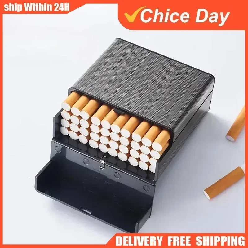 New Portable Large Capacity 40 Pack Cigarette Boxpressure Resistant,anti Drop,moisture-proof,automatic Flip Sealed Cigarette Box