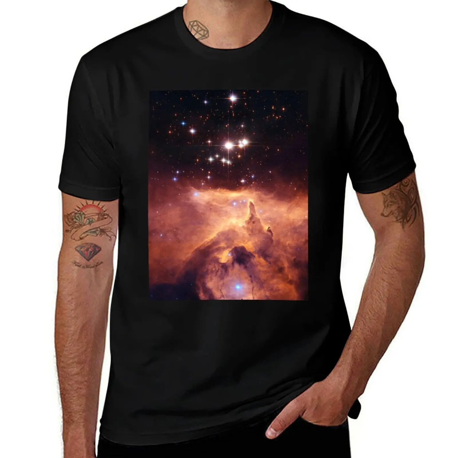 Emission Nebula NGC6357 T-Shirt Work Wear Breathable Tee T-Shirt