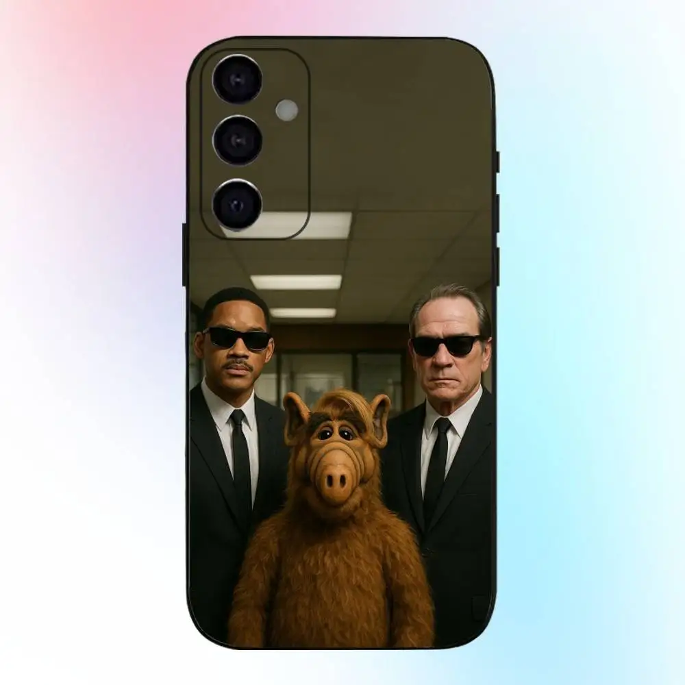 حافظة هاتف A-Alf TV Series لهاتف سامسونج جالاكسي A73، A72، A71، A70، A53، A52، A51، غطاء أسود ناعم آخر