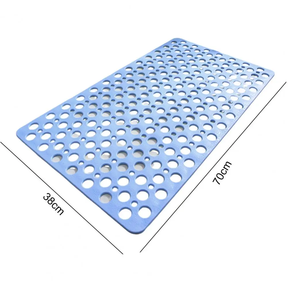 Bath Mat Non-Slip Shower Carpet With Drainage Holes Strong Suction Cups Design Bathroom Mat Anti-slip Shower Mat For Home