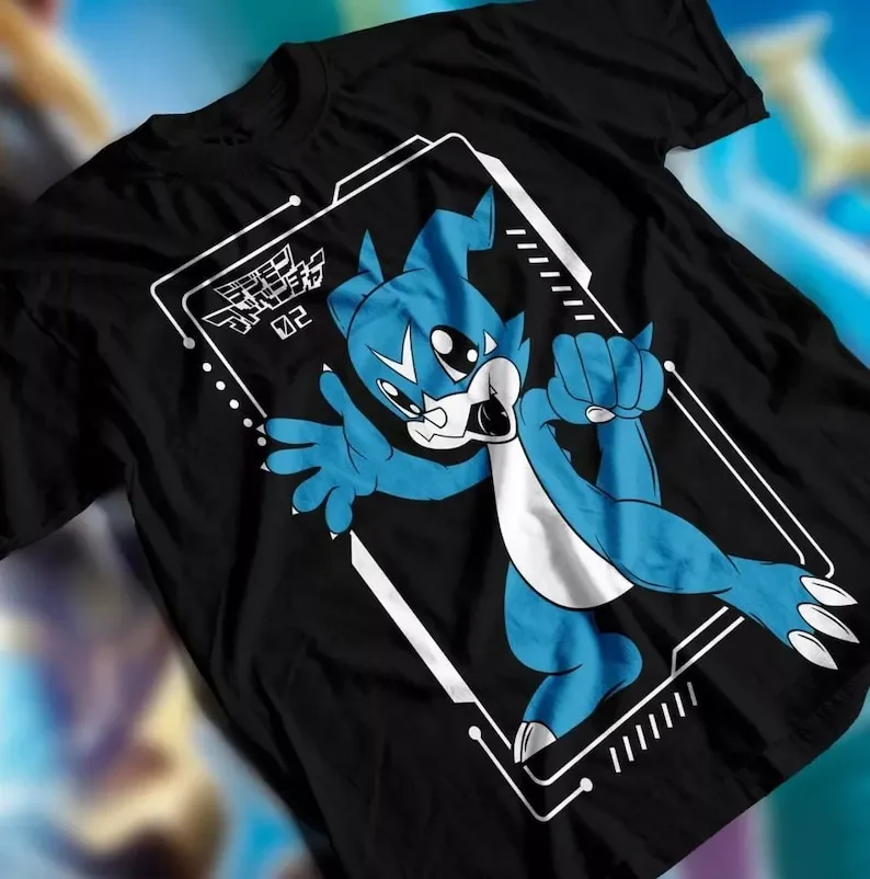 Veemon T-shirt - Chibomon  Demi Devimon Paildramon dramon