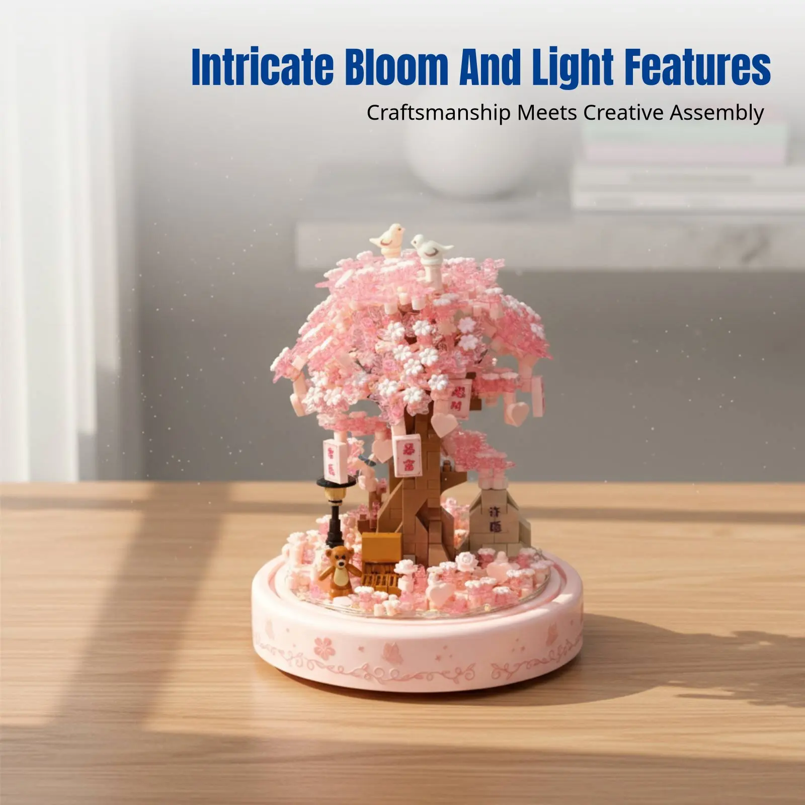 

Новые конструкторы «Цветущее дерево» 2025 года, игрушка-конструктор «Собери цветок», декор для цветочного горшка «Вечный цветок», подарок для девочек