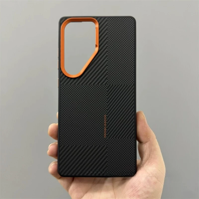 Carbon Fiber Texture Magnetic Case For Samsung S23 S24 S25 S26 Ultra Cover Soft Matte Skin Feel Metal Lens Shockproof Shell Capa