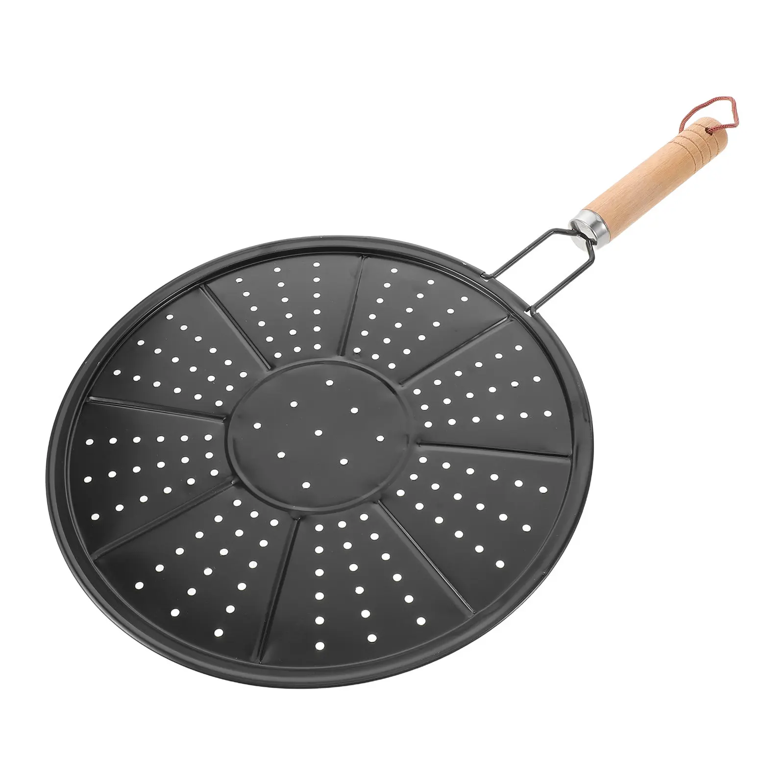 Stainless Steel Heat Diffuser Plate Tortilla Warmer Wooden Handle Simmer Plate Gas Electric Stove Cooker Heat Use