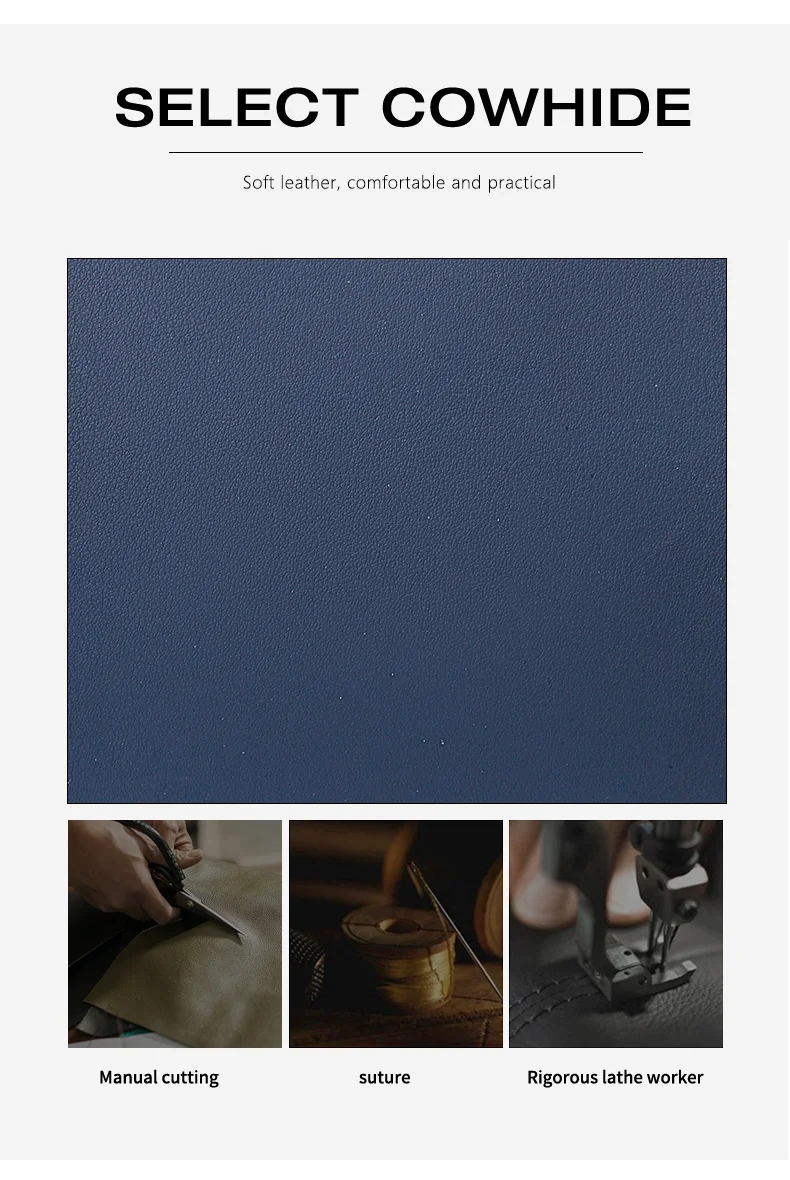 Aidrani Echtleder-Tragetasche für Damen, hochwertige Schultertasche mit großem Fassungsvermögen, blaue Muttertasche – Detail 6