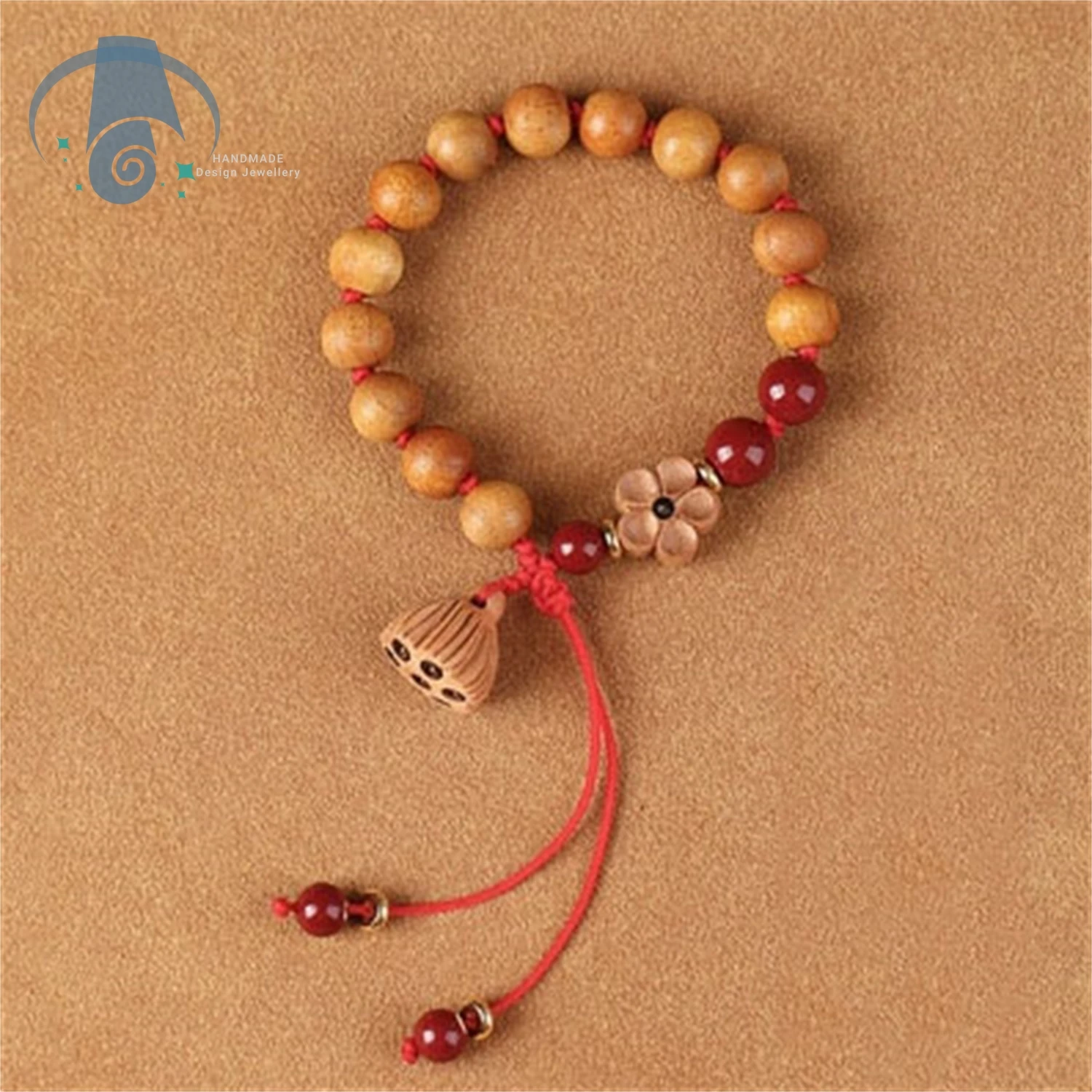 

Браслет из киновари, персикового дерева, плетеный красный шнур, защитный шарм на удачу, натуральные украшения на год рождения для женщин и мужчин, подарок унисекс