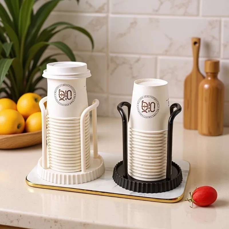 Minimalist Paper Cup Holder, Household Disposable Cup Storage Rack, Multifunctional Desktop Coffee and Milk Tea Cup Storage Rack