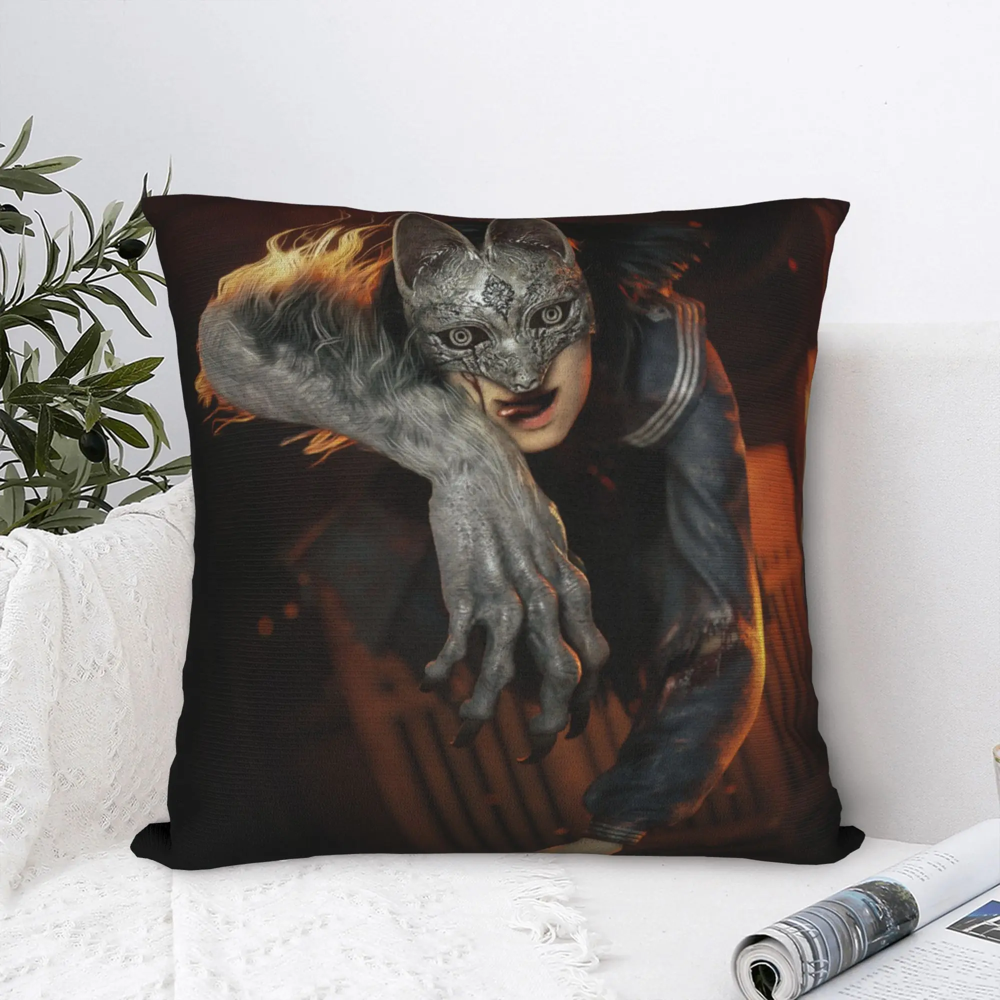 Pillow Cover Horror Silents Hills f Game  Novelty Pillow Case For Living Room Sofa Pillowcases