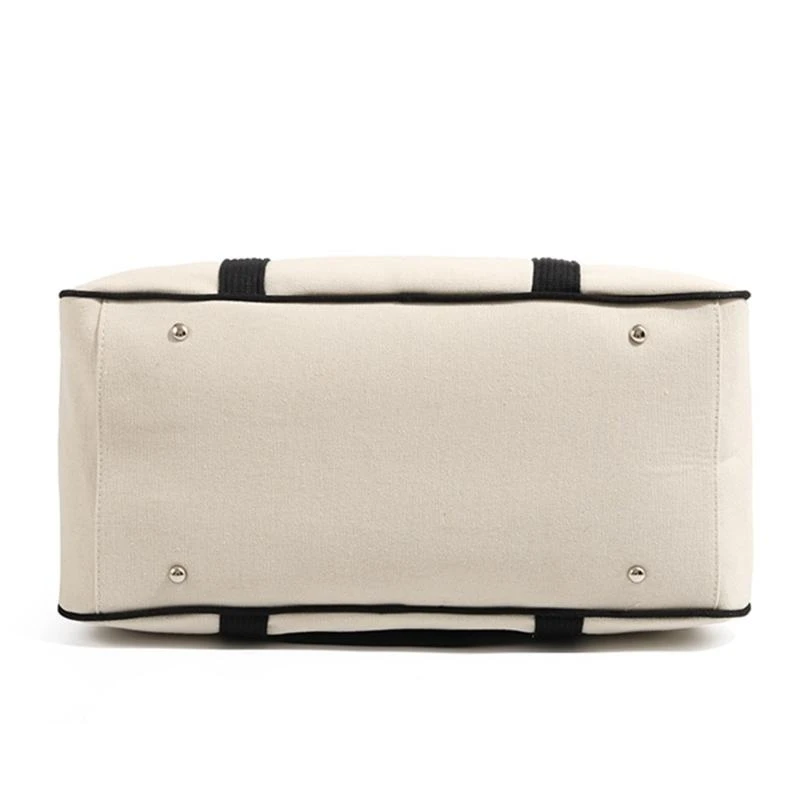 

J15U Shoulder Bags Diaper Bag Canvas Embroidery Bear Bag Large Capacity Cosmetic Storage Bag Travel Handbag for Women