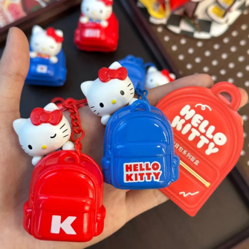 

TOPTOY Authentic Hello Kitty Backpack Keychain With Secret Pocket Hidden Eraser Cute Pendant Hello Kitty Toy Gift For Kids Girls