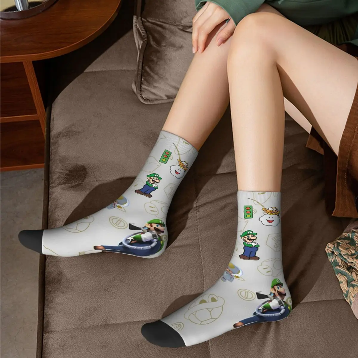 Super Mario-Chaussettes graphiques coordonnantes pour hommes et femmes, bas, doux, mode, cyclisme, cadeau, hiver