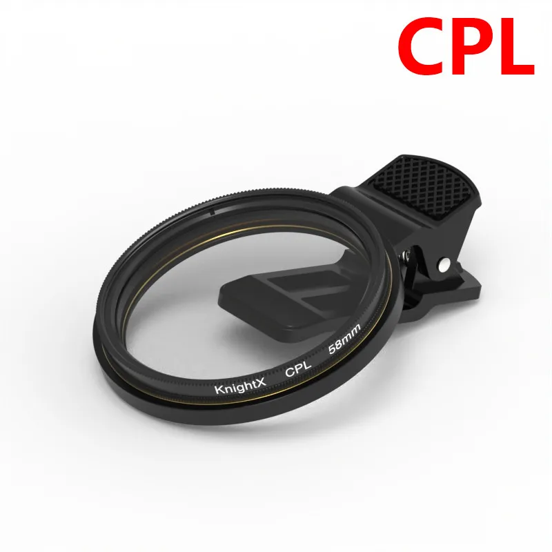 37mm 52mm 58mm 67mm Clamp Phone holder Clip CPL for Mobile Phone Lens Filter