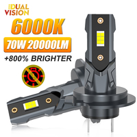 20000LM H7 LED Headlight Kit Mini Bulbs 70W CSP 7035 For Car Headlamp Auto Fog Lamps Canbus H7 Led Turbo Automobile 12V 6000K