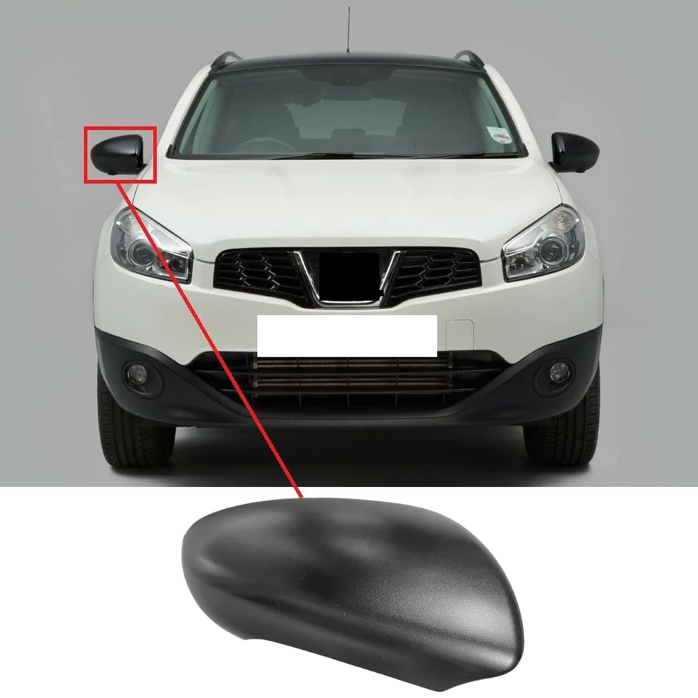 For Nissan Qashqai 2007-2014 Right  Side Door Rearview Mirror Cover Trims Car Accessories