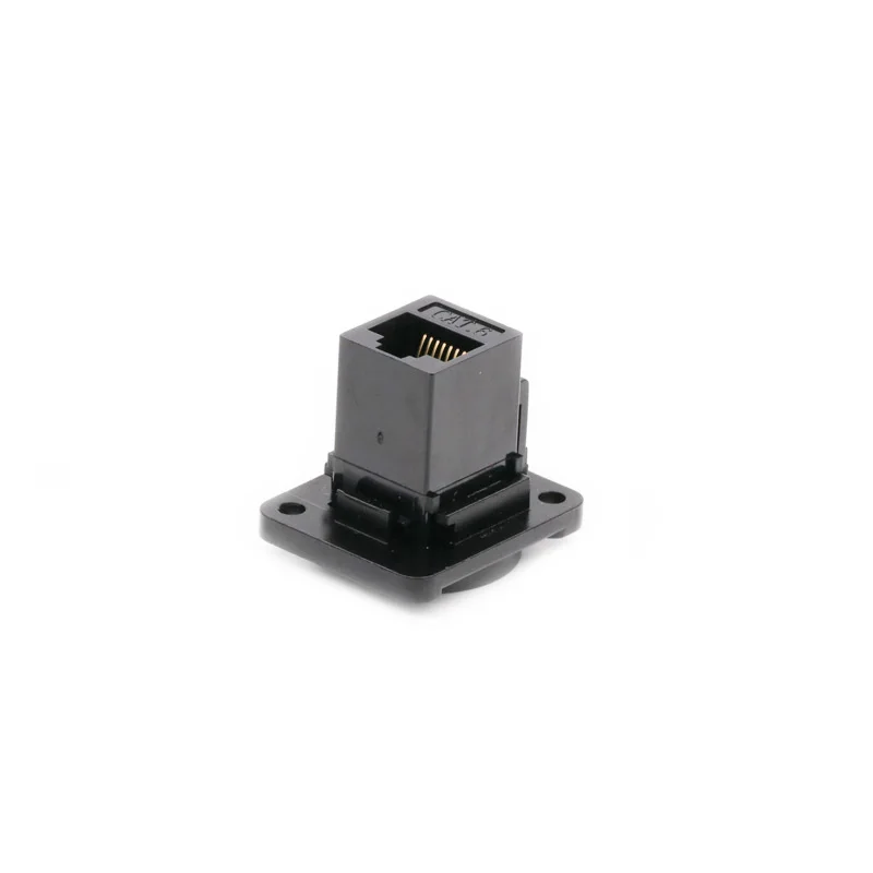 1PC RJ45 Connector, CAT.6, D type, 8P8C, Metal Shell+Copper Pins, Panel Mount Chassis RJ45 Female Socket Network Connector