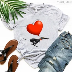 Funny Greyhounds Animal Print Funny T Shirts Women Graphic Tees Vintage White T-Shirt Femme Dog Lover Birthday Gift Basic Tshirt