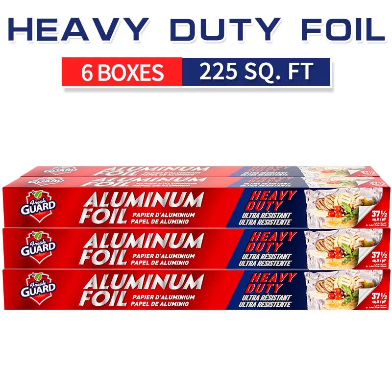 

Fresh Guard Silver Aluminum Foil Roll for Food Strong and Heavy Duty Aluminum Foil Wrap for Grilling Baking Roasting and Food