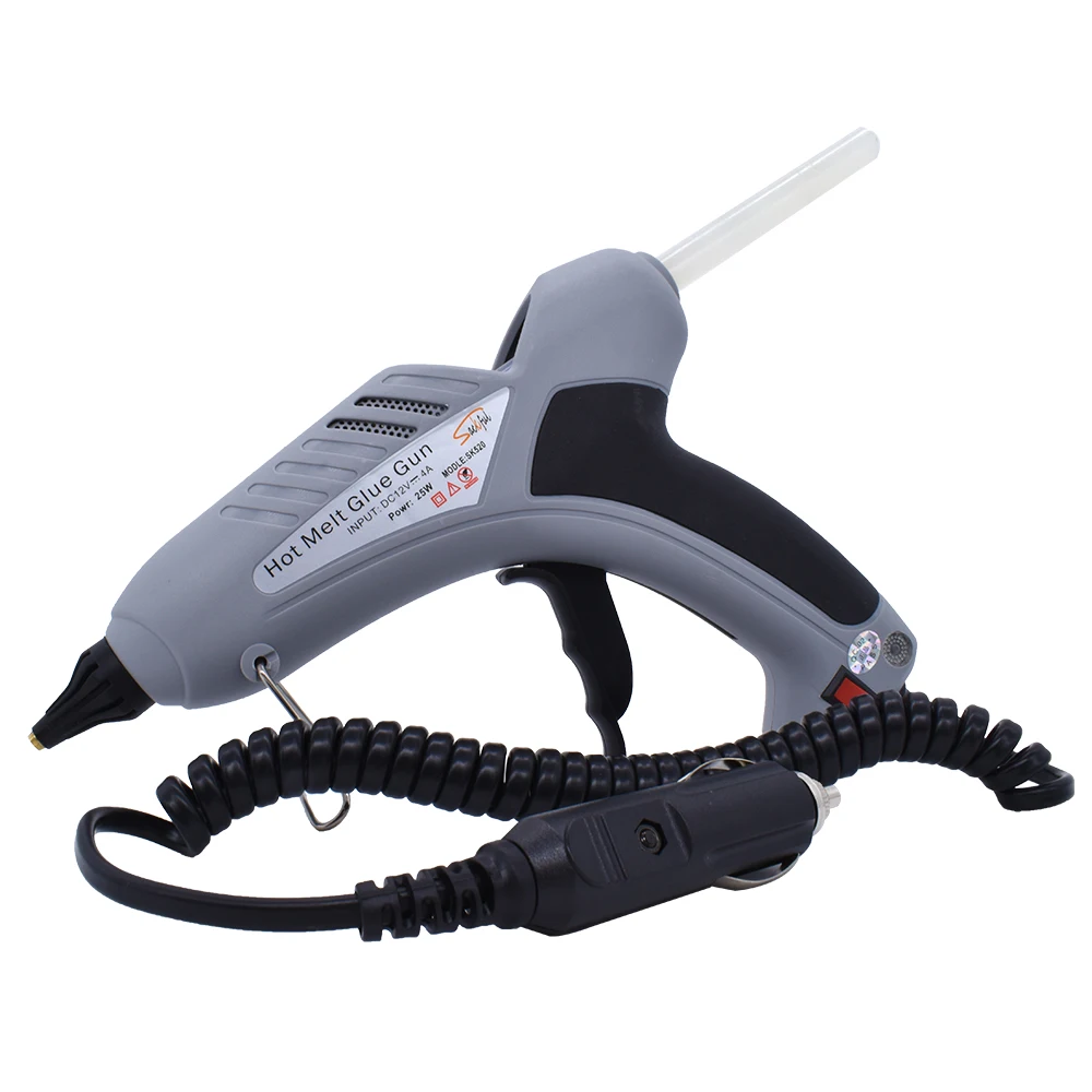 100W Car Universal Glue Gun for Dent Repair, Outdoor Use with Cigarette Lighter/Battery Clip Plug Safety DC 24V 11mm Glue Sticks