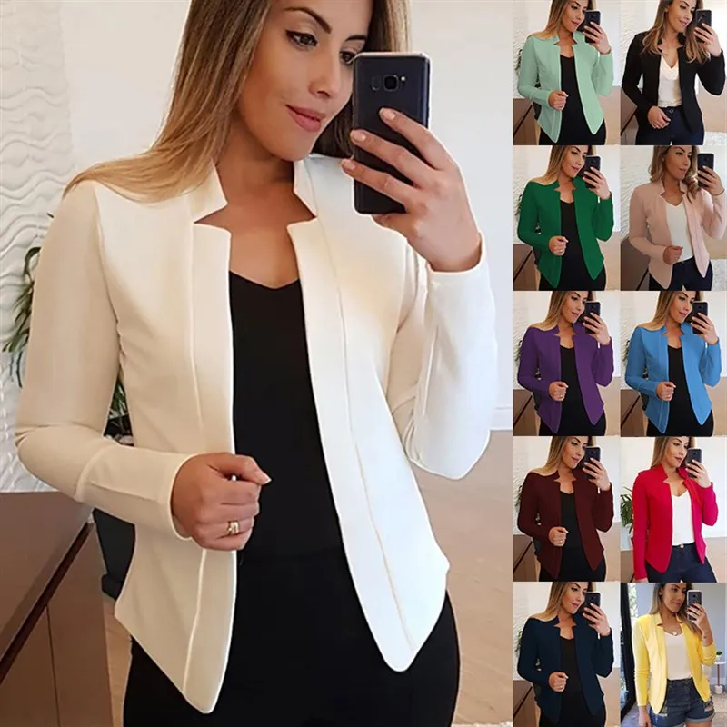 

Женский повседневный профессиональный костюм большого размера 5X 4XL 3XL Jaet Slim Fit Long Sve Pure Color Busin irt Faionable Ladie...