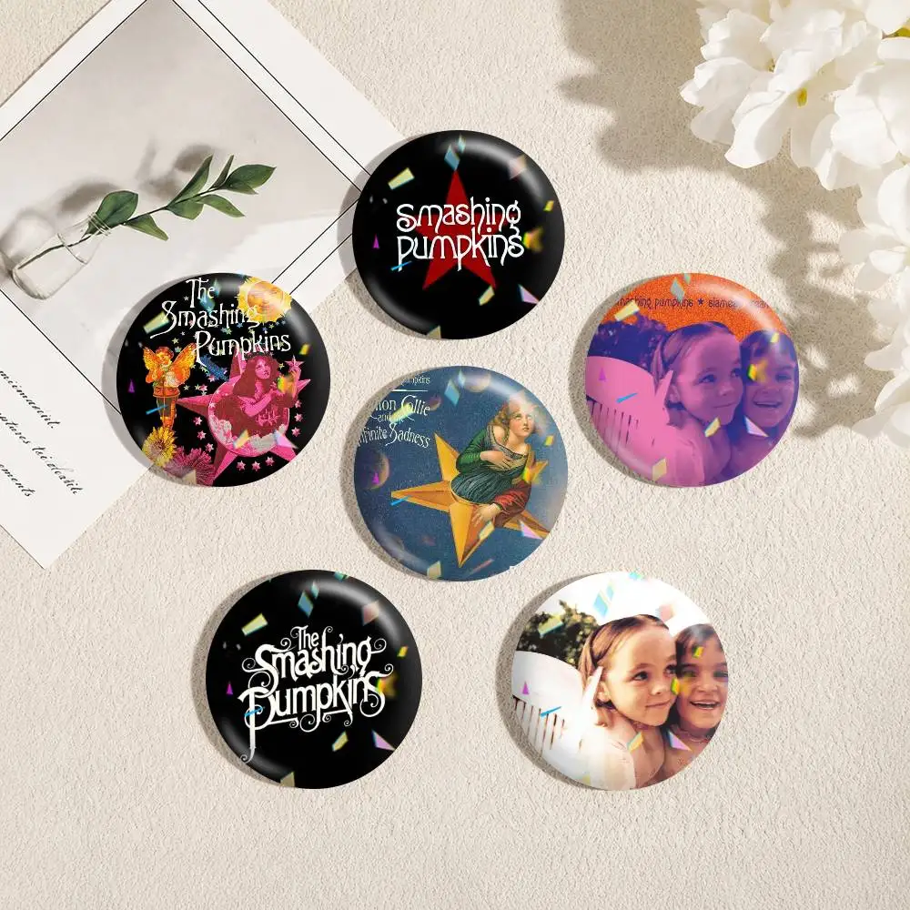 Band S-Smashing P-Pumpkins  25 32 44 58 75mm Badges Personalized Round Brooches Pins Accessory Gift