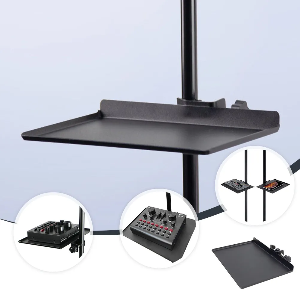 Metal Microphone Holder Sound Tray Clamp Stand Stable Microphone Bracket for Broadcasting Podcast Online Meeting Recording