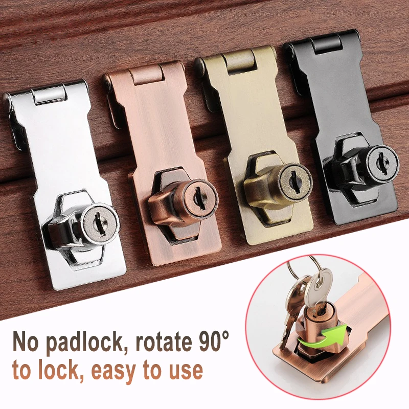 Keyed Hasp Locks Cabinet Locks with Keys,Twist Knob Keyed Locking Hasp,for Drawer,Cabinets Suitable for Use in Various Cabinets