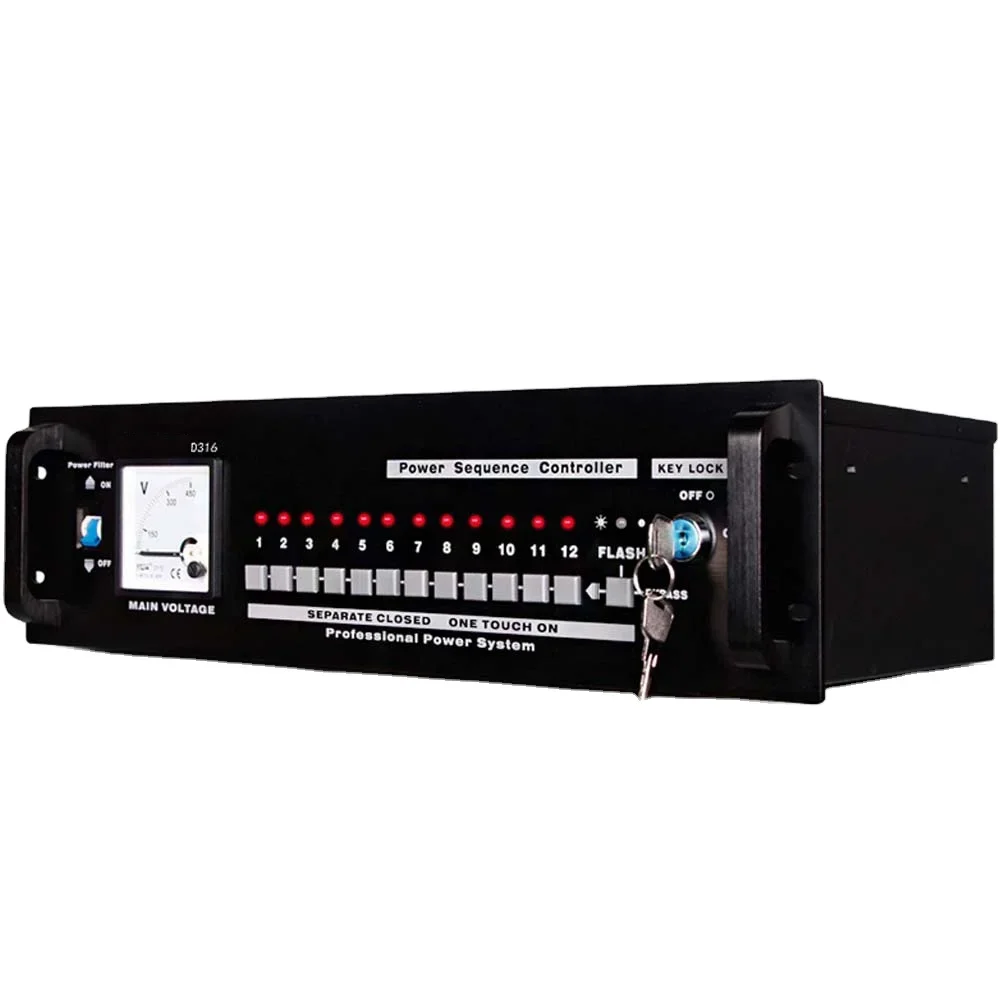 D316 Professional 12-Channel Power Sequence Controller For Audio System Conference System Dj Equipment