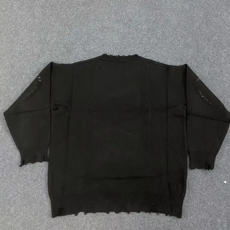 Maglione lavorato a maglia jacquard alla moda con scosse elettriche per piccole persone Maglione unisex allentato di lusso da strada personalizzato