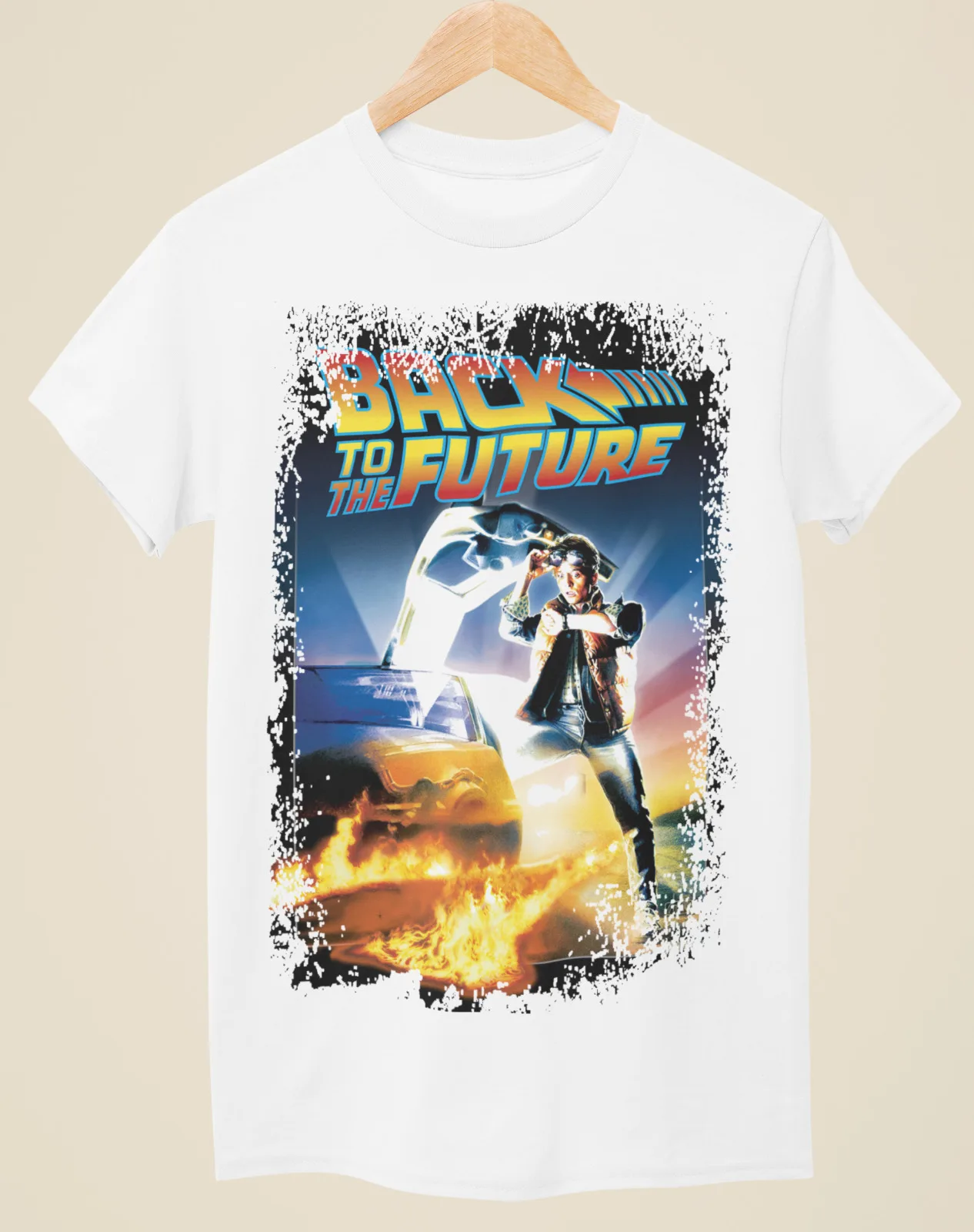 

Back to the Future - Movie Poster Inspired Unisex White T-Shirt