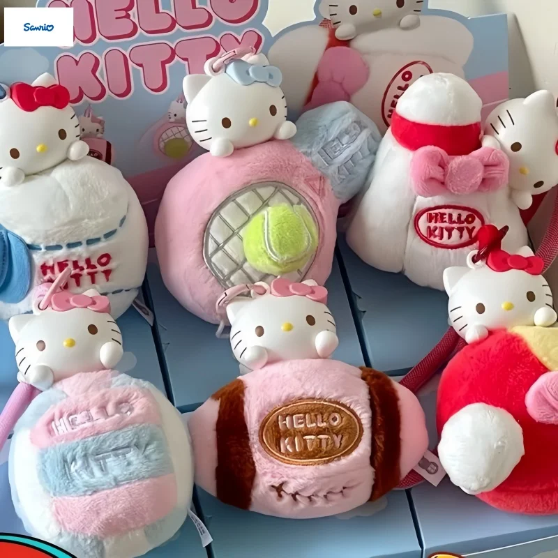 New Sanrio Hello Kitty Plush Toy Blind Box Sports Themed Scented Diffuser Bag Charm Trendy Collectible Gift For Enthusiasts