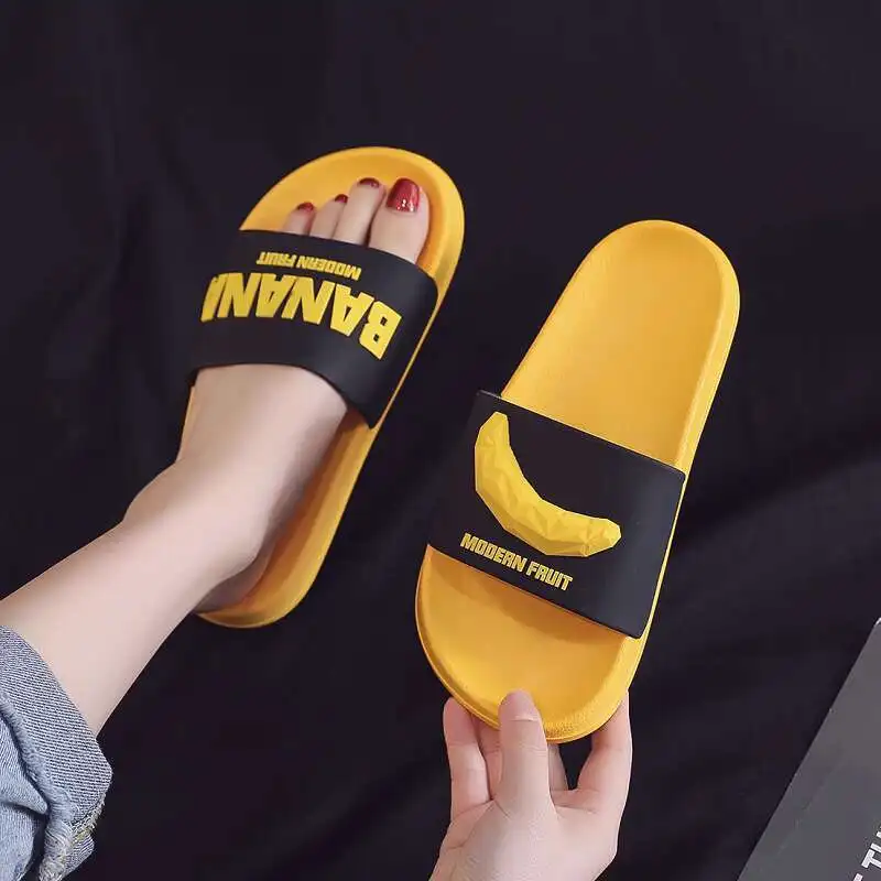

Fruit Slipper Summer Women's Color Matching Slippers Outdoor Or Indoor Home Wear-resistant Beach Shoes AIR Letter Design Sandals