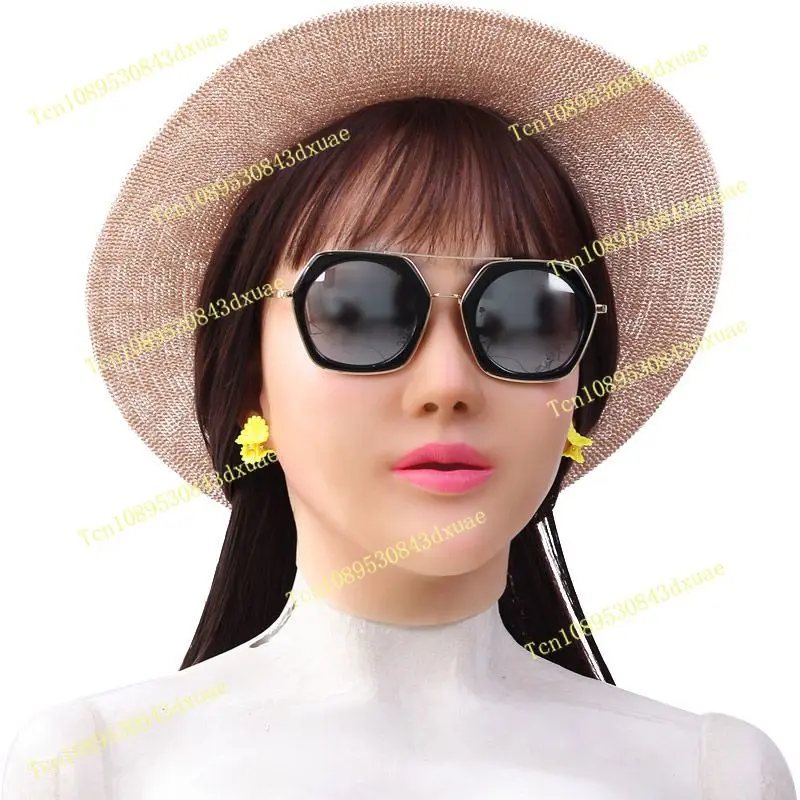 Peirao Xiaoji Wearable Silicone Hood Men's COS Props CD Cross-dressing Products Men's to Women's Disguise Mask