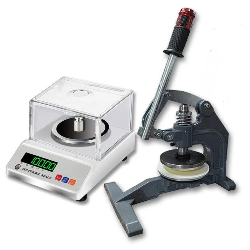 Textile Gram Sampler Electronic Balance Scale Weighing Round Dialing Knife Fabric Paper Weighing Instrument 0.01