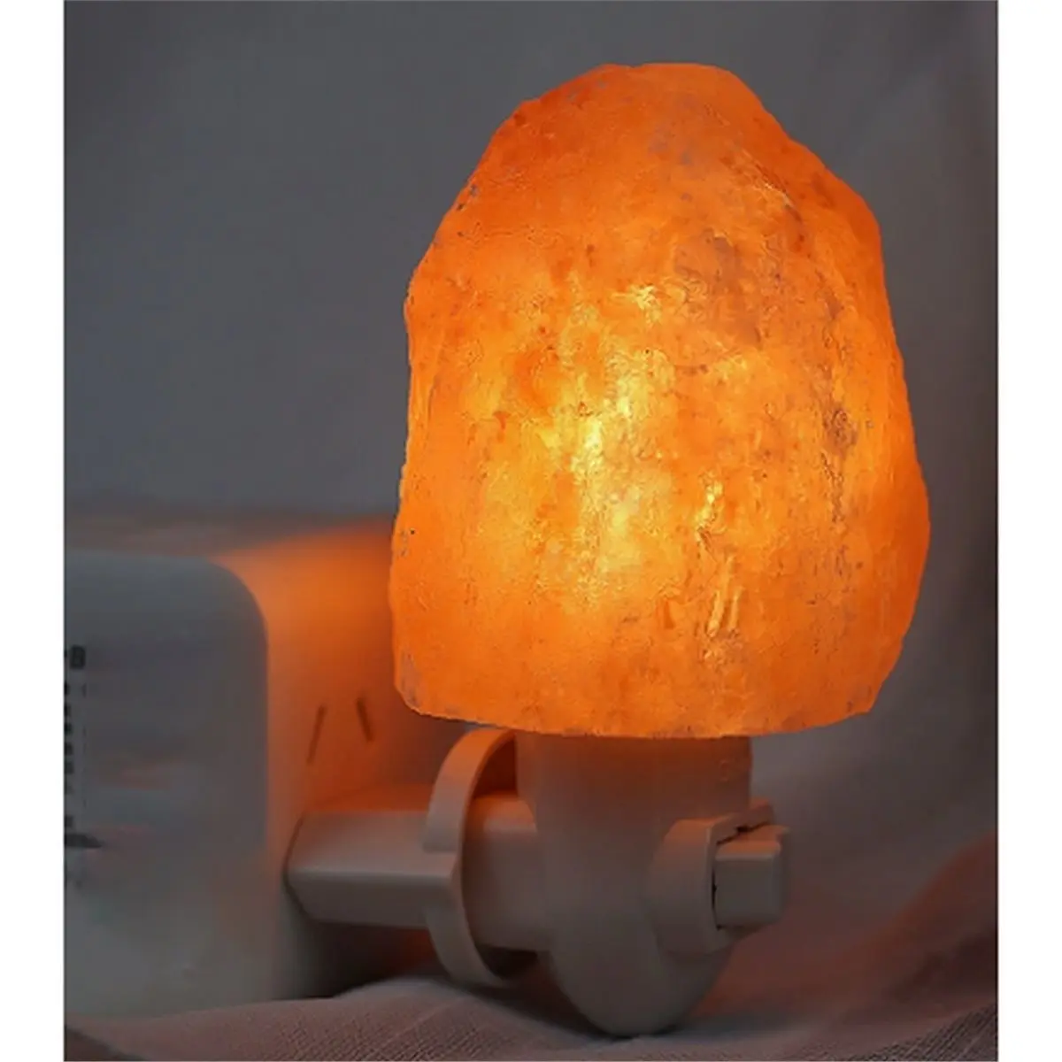 B17BBG 2pcs Handmade Wall Lamp,Salt Lamp Night Lamp, Crystal Salt Lamp Atmosphere Lamp,Bedside Lamp with High Quality EU Plug