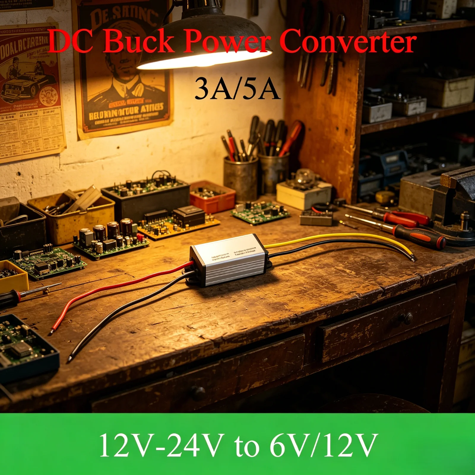 DC 12-24V to 6V/12V DC Power Converter 3A 5A Buck Regulator Step-Down Voltage Power Supply Moudle For Car