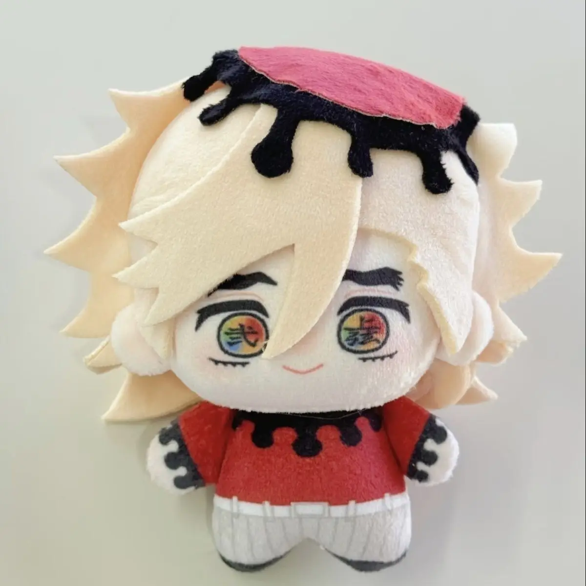 10CM Anime démon Slayer Douma Kokushibo Cosplay impression Nunu coton poupée en peluche pendentif sac à dos porte-clés peluche jouet cadeau de noël