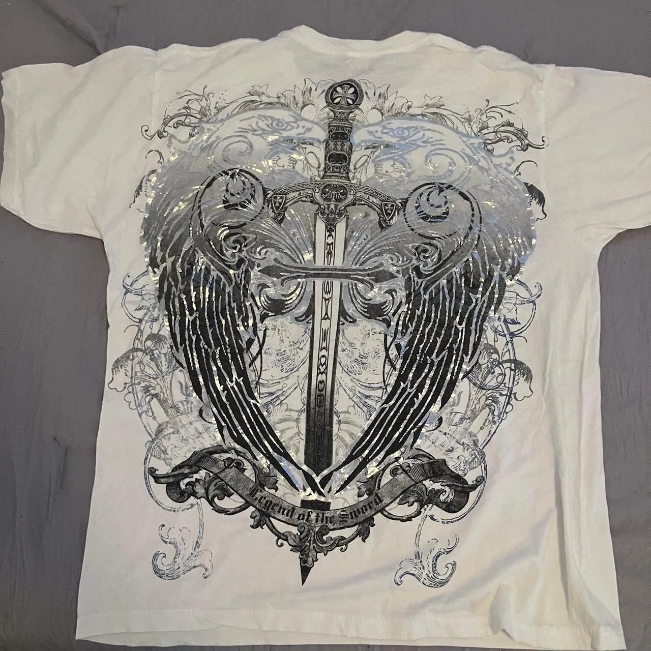 تي شيرت Cyber Y2K Streetwear جرافيك من القطن الممشط كبير الحجم مناسب بالحبر المتشقق على الوجهين فني مسامي للصيف غير رسمي على الموضة الحضرية #2