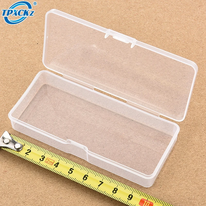 1PC Transparent Plastic Storage Box Sauce Bottle Fruit Fork Storage Box Empty Storage Box Jewelry Rectangle Case