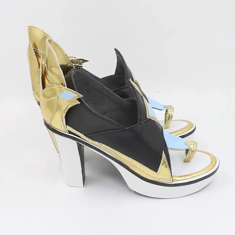 

DY20GENSHIN IMPACT Cloud Retainer Shenhe Косплей Костюм Обувь Сапоги ручной работы из искусственной кожи25