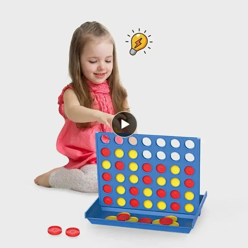 Connect 4 In A Line Board Game Kids Educational Toy Family Travel Fun Board Game Children Thinking Training Puzzle Classic Toys