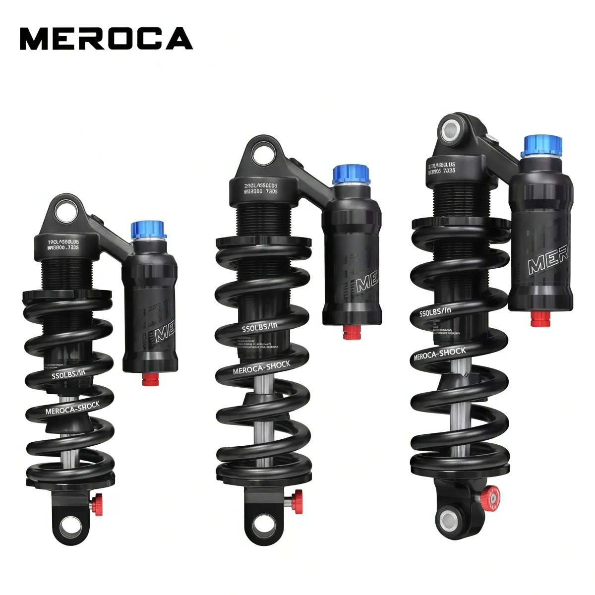 

MEROCA RCT-2 Adjustable Coil Bike Rear Shock Absorber For MTB / DH – 550LBS Spring Rebound Preload & 200-300 PSI Air Assist
